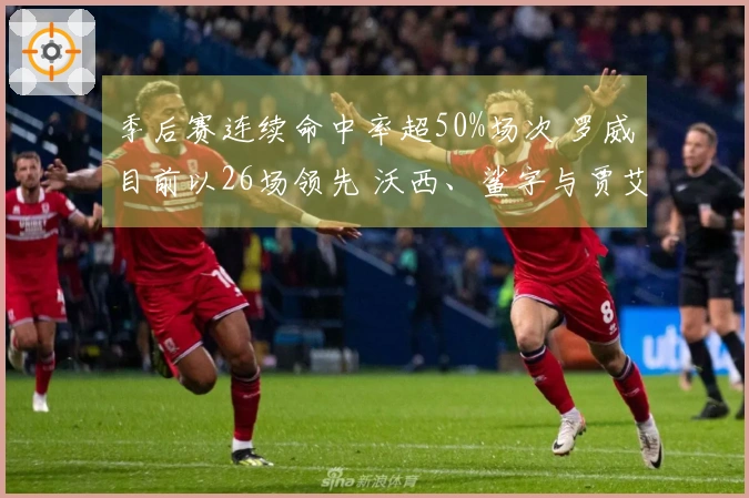 季后赛连续命中率超50%场次 罗威目前以26场领先 沃西、鲨字与贾艾顿